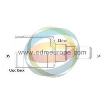 Embout de cardan avant (kit de réparation) ODM-MULTIPARTS 14-236093