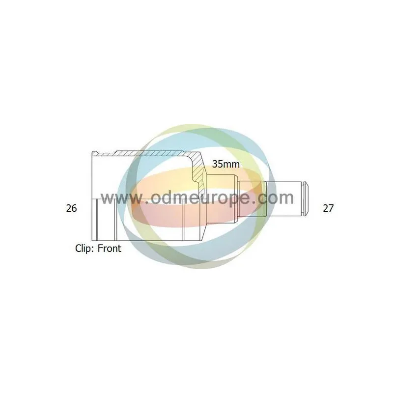 Embout de cardan avant (kit de réparation) ODM-MULTIPARTS 14-236098