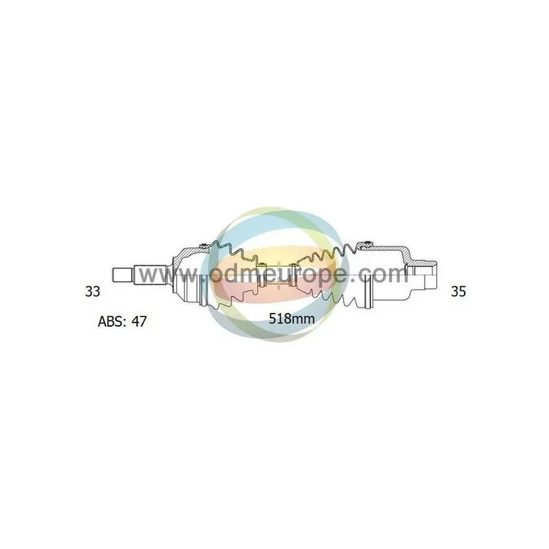 Arbre de transmission ODM-MULTIPARTS 18-001291