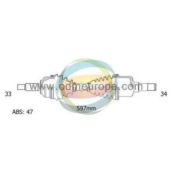 Arbre de transmission ODM-MULTIPARTS 18-002171