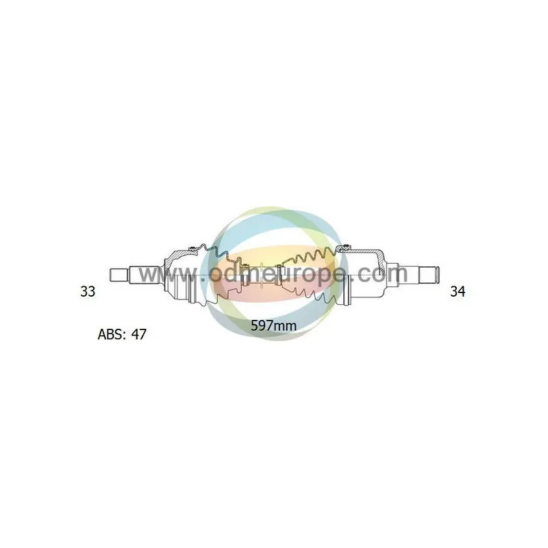 Arbre de transmission ODM-MULTIPARTS 18-002171