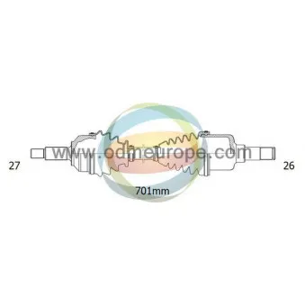 Arbre de transmission ODM-MULTIPARTS 18-003140