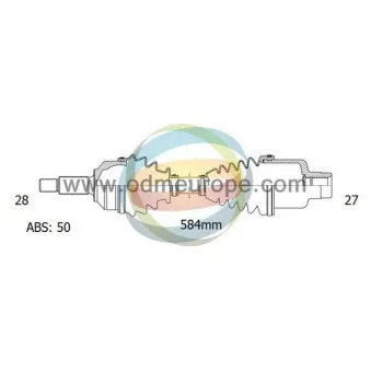 Arbre de transmission ODM-MULTIPARTS 18-041431