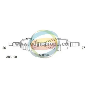 Arbre de transmission ODM-MULTIPARTS 18-042591