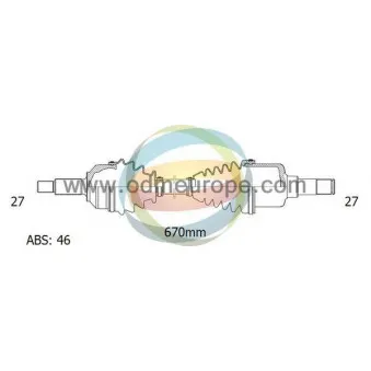 Arbre de transmission ODM-MULTIPARTS 18-081911