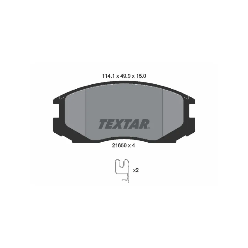 Jeu de 4 plaquettes de frein avant TEXTAR 2165001