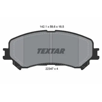 Jeu de 4 plaquettes de frein avant TEXTAR 2234701