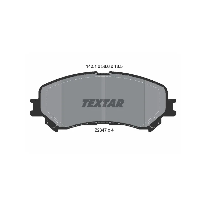 Jeu de 4 plaquettes de frein avant TEXTAR 2234701