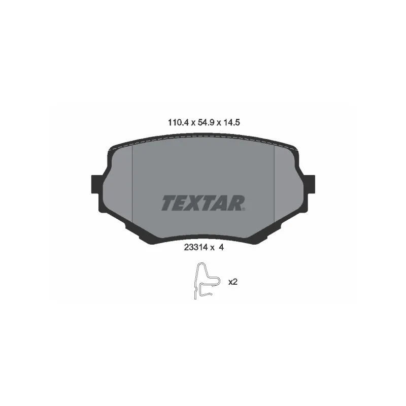 Jeu de 4 plaquettes de frein avant TEXTAR 2331401