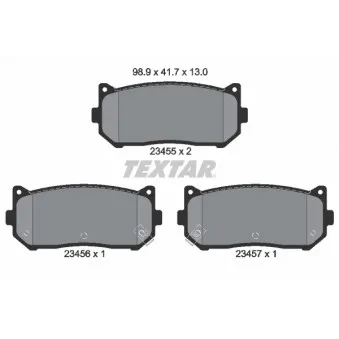Jeu de 4 plaquettes de frein arrière TEXTAR 2345501