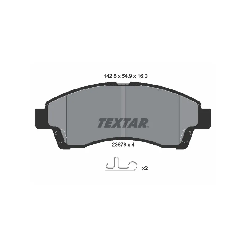 Jeu de 4 plaquettes de frein avant TEXTAR 2367801