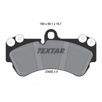 Jeu de 4 plaquettes de frein avant TEXTAR 2369202