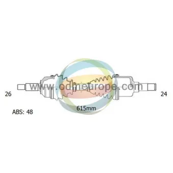 Arbre de transmission ODM-MULTIPARTS 18-091521