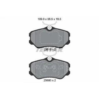 Jeu de 4 plaquettes de frein avant TEXTAR 2381501