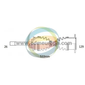 Arbre de transmission ODM-MULTIPARTS 18-093030