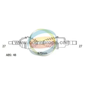 Arbre de transmission ODM-MULTIPARTS 18-121191