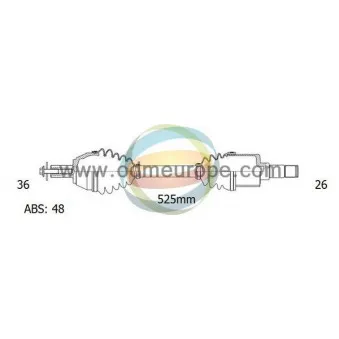 Arbre de transmission ODM-MULTIPARTS 18-151111