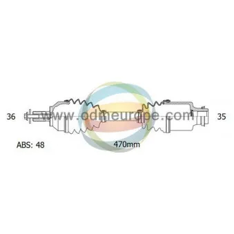 Arbre de transmission ODM-MULTIPARTS 18-151121