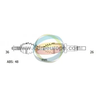 Arbre de transmission ODM-MULTIPARTS 18-152411