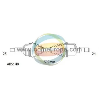 Arbre de transmission ODM-MULTIPARTS 18-161062
