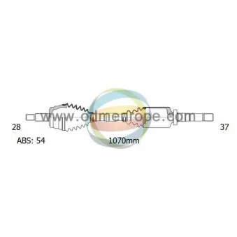 Arbre de transmission ODM-MULTIPARTS 18-162111