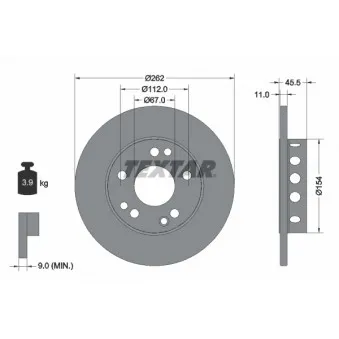 Jeu de 2 disques de frein avant TEXTAR 92027403