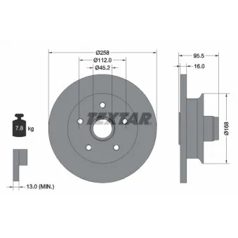 Jeu de 2 disques de frein avant TEXTAR