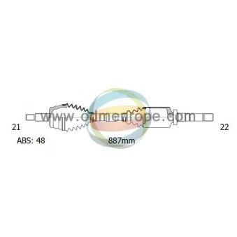 Arbre de transmission ODM-MULTIPARTS 18-162421