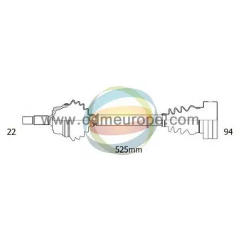 Arbre de transmission ODM-MULTIPARTS 18-211350