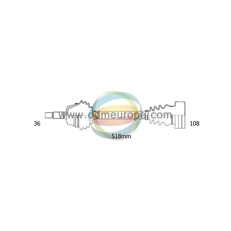 Arbre de transmission ODM-MULTIPARTS 18-211860