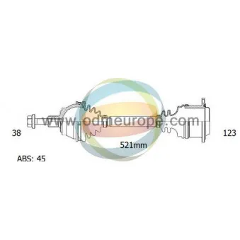 Arbre de transmission ODM-MULTIPARTS 18-211881