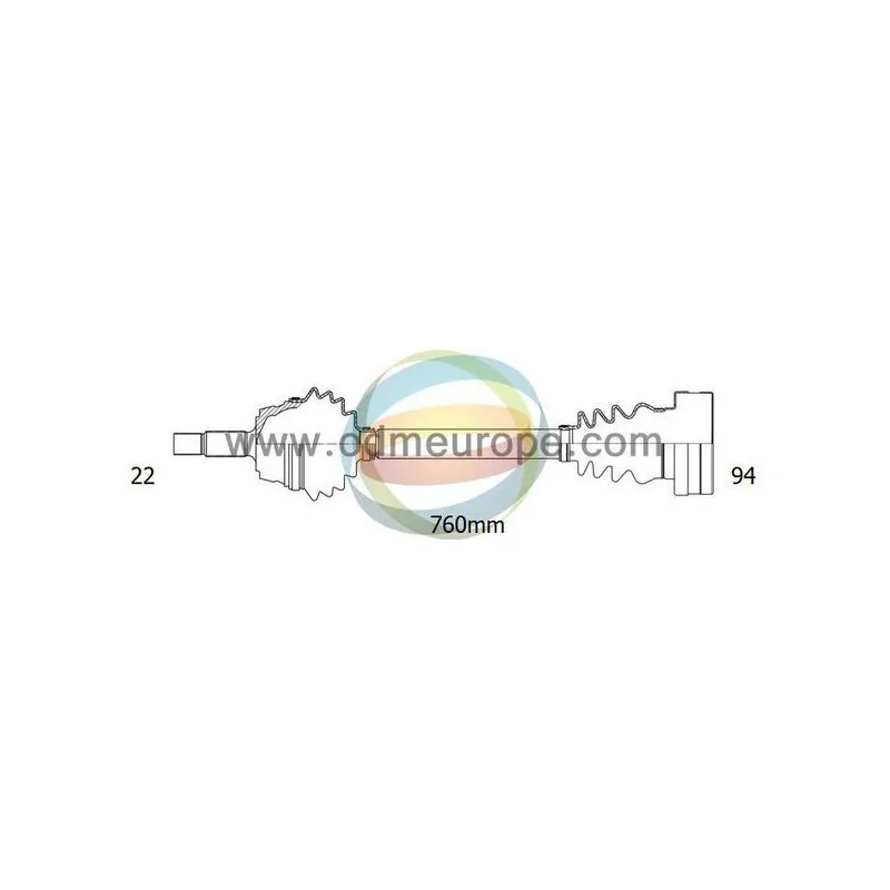 Arbre de transmission ODM-MULTIPARTS 18-212200