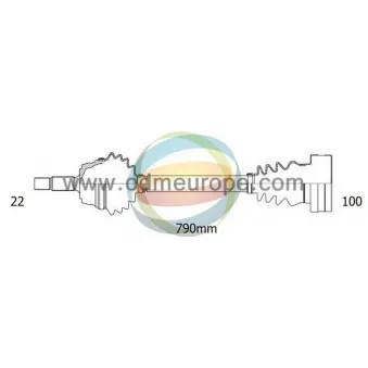 Arbre de transmission ODM-MULTIPARTS 18-212220