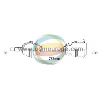 Arbre de transmission ODM-MULTIPARTS 18-212530