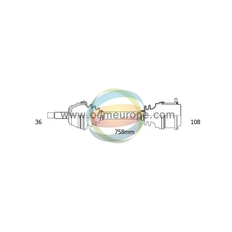 Arbre de transmission ODM-MULTIPARTS 18-212530