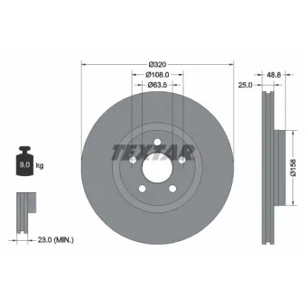 Jeu de 2 disques de frein avant TEXTAR