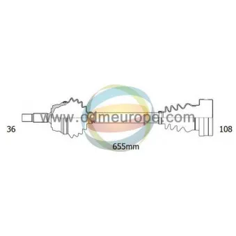 Arbre de transmission ODM-MULTIPARTS 18-212860