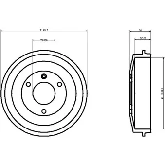 Tambour de frein TEXTAR 94014500