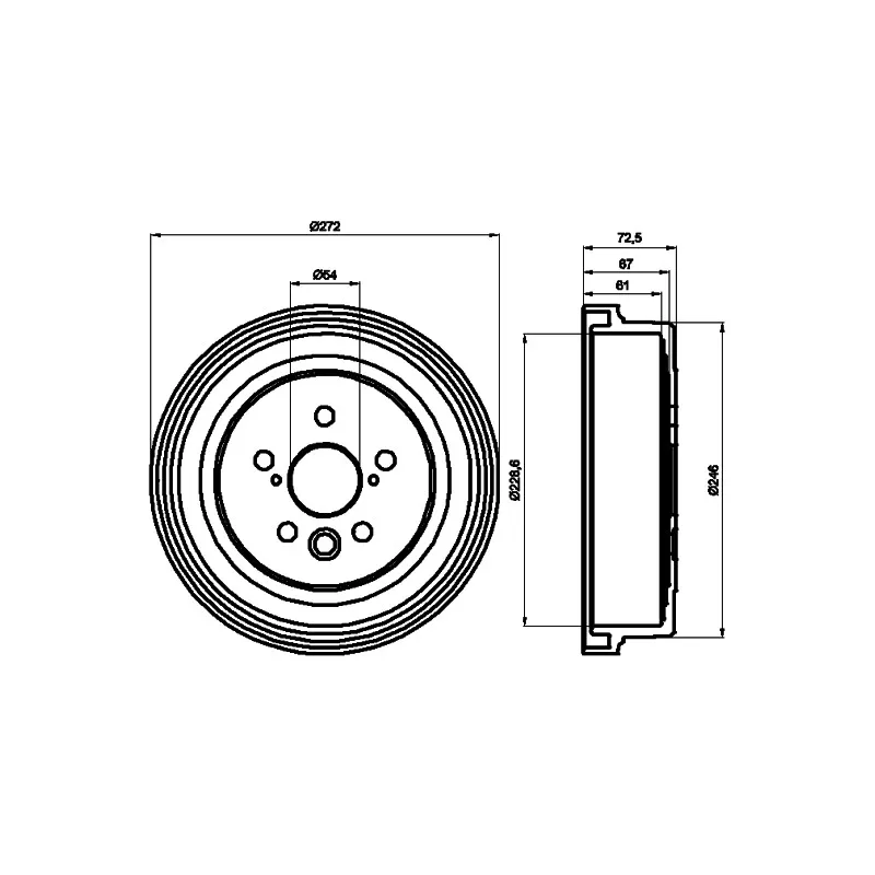 Tambour de frein TEXTAR 94018100