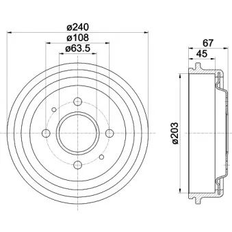 Tambour de frein TEXTAR 94019100