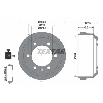 Tambour de frein TEXTAR 94021500