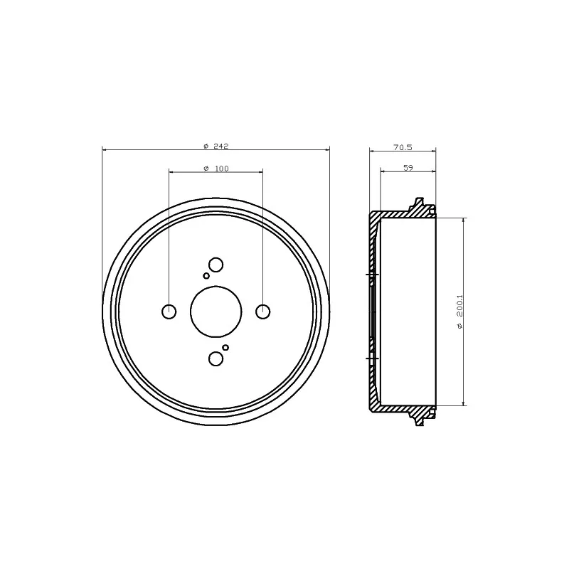 Tambour de frein TEXTAR 94021700