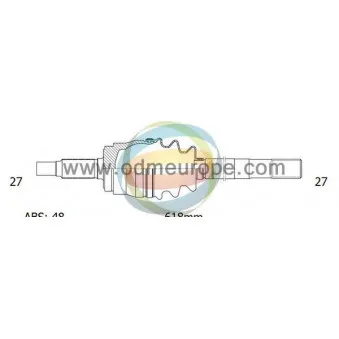 Arbre de transmission ODM-MULTIPARTS 18-226061