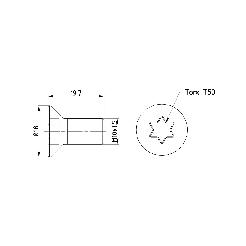 Vis, disque de frein TEXTAR TPM0016