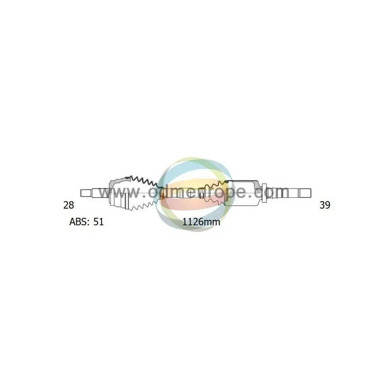 Arbre de transmission ODM-MULTIPARTS 18-292071