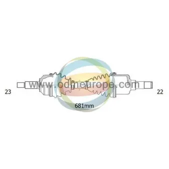 Arbre de transmission ODM-MULTIPARTS 18-301280