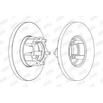 Jeu de 2 disques de frein avant JURID 561308JC-1