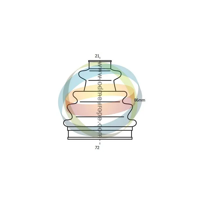 Soufflets de cardan avant ODM-MULTIPARTS 21-990001