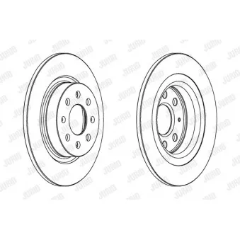 Jeu de 2 disques de frein arrière JURID 562305JC