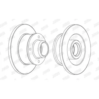 Jeu de 2 disques de frein arrière JURID 562372JC